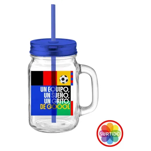 Mason Jar Con Pajilla