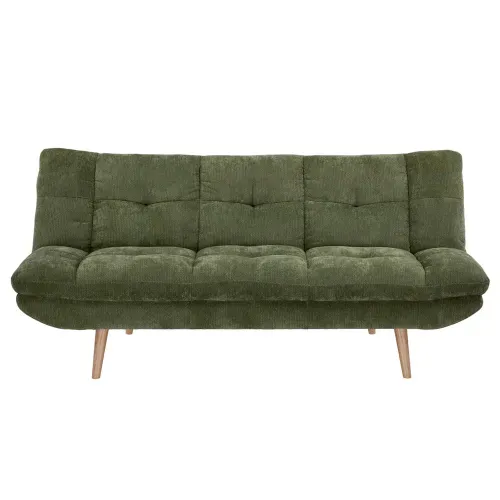 Sofá cama Mainstays verde musgo con patas de madera 185 x 93 x 81cm