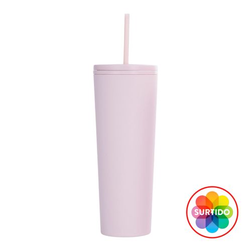 Ms Vaso Con Pajilla Doble Pared 750ml