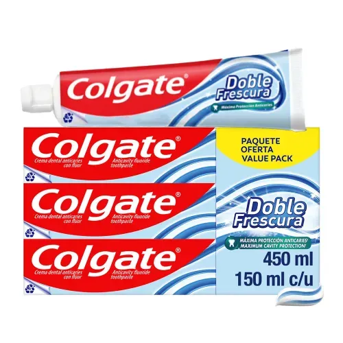 Pasta Dental Colgate Doble Frescura, 3 Pack -150 ml