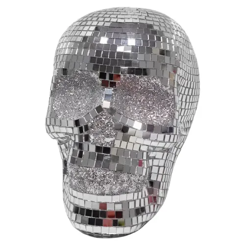 Calavera Way To Celebrate con efecto disco decorativa Halloween - 16 cm