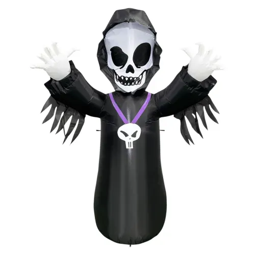 Inflable Way To Celebrate de esqueleto con capucha Halloween - 180 cm