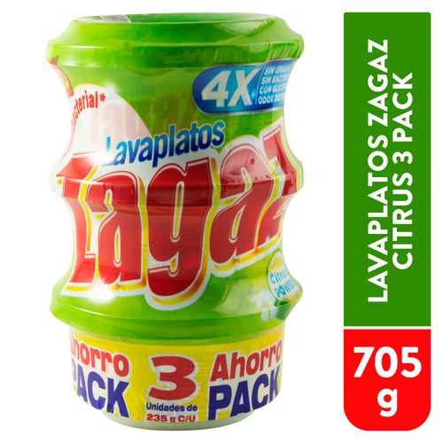 Lavaplatos Zagaz citrus 3 pack - 705 g