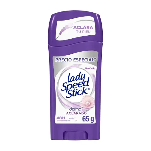 Desodorante Lady Speed Antitranspirante Stick Derma + Aclarado Vitamina E en barra - 65 g