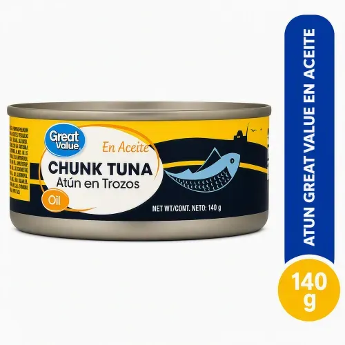 Atún Great Value Trozos En Aceite - 140 g