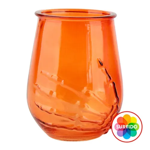Vaso Way To Celebrate de vidrio mano de esqueleto Halloween - 12 cm