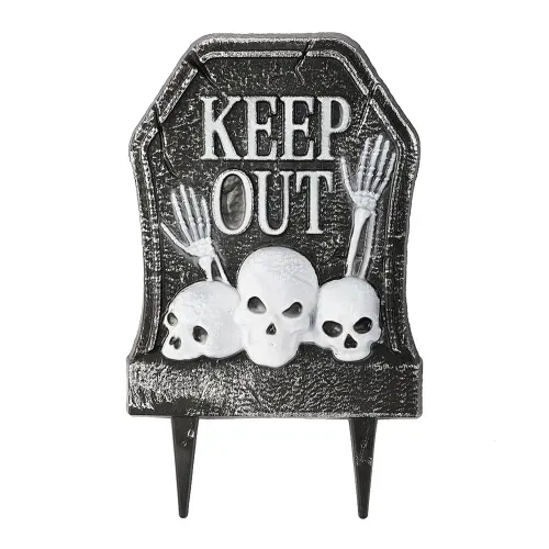 Estaca Way To Celebrate de lápida Keep Out Halloween - 40 cm