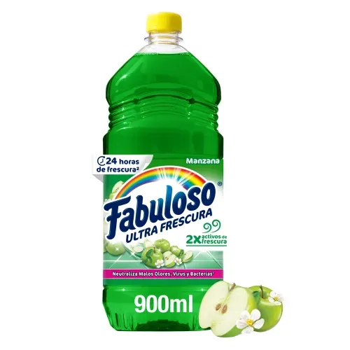 Desinfectante Fabuloso Multiusos Frescura Activa Antibacterial Manzana - 900 ml