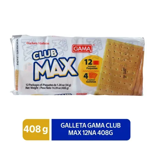Galleta Salada Gama Club Max 12 Pack - 408 g