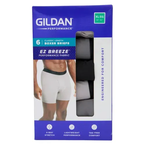 Bóxers Gildan ajustados grises surtidos - Talla XL - 6 Uds