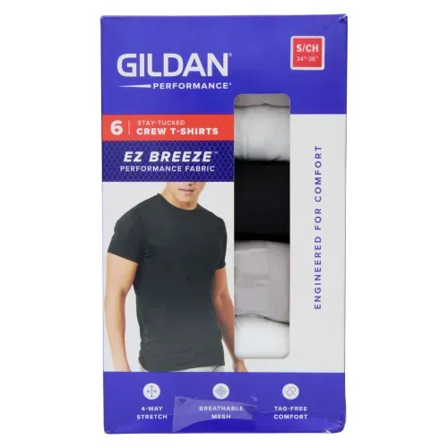 Playeras de cuello redondo astur 6 pack - Talla S
