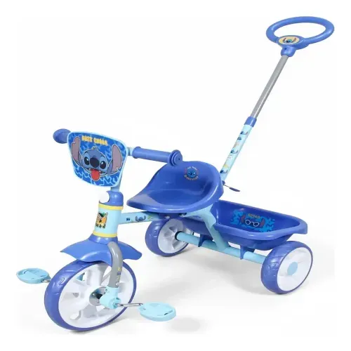 Triciclo 911 con barra de empuje Stitch