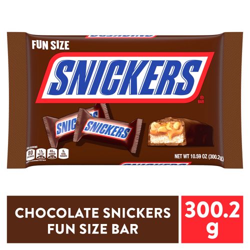Chocolate Snickers Fun Size en barritas Halloween - 300.2 g