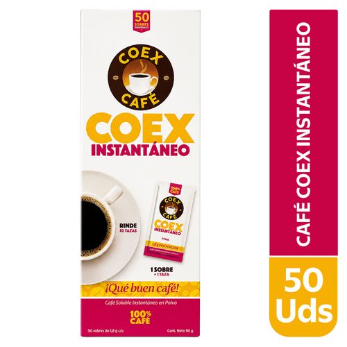 Café Coex Instantáneo 50 sobres - 1.8 g