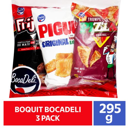 Boquita Bocadeli Sabor A Frijol 3 Pack - 295 g