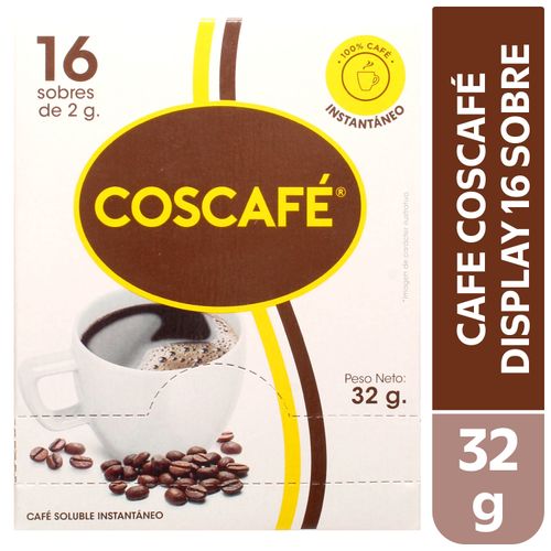Cafecoscafe Display 16Sobre 32 g