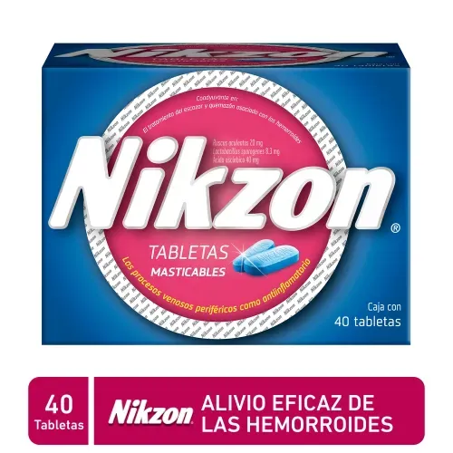Nikzon para hemorroides- 40 tabletas