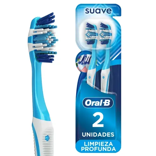 Cepillo de Dientes Oral-B 5 Acciones Cerdas Suaves Inteligentes - 2 Uds