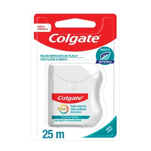Hilo Dental Colgate Total 12 Menta y Flúor 25 mts