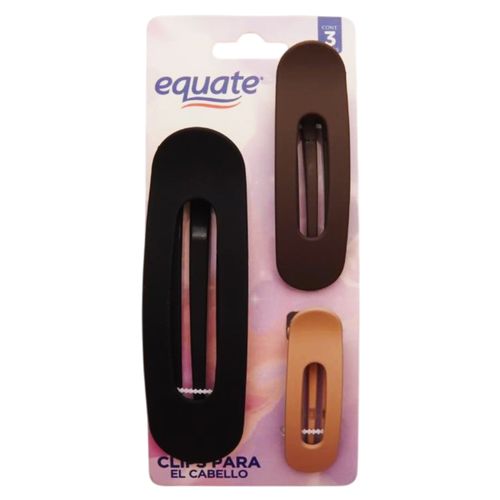 Clips Para Cabello Hebilla Equate 3 Unidad