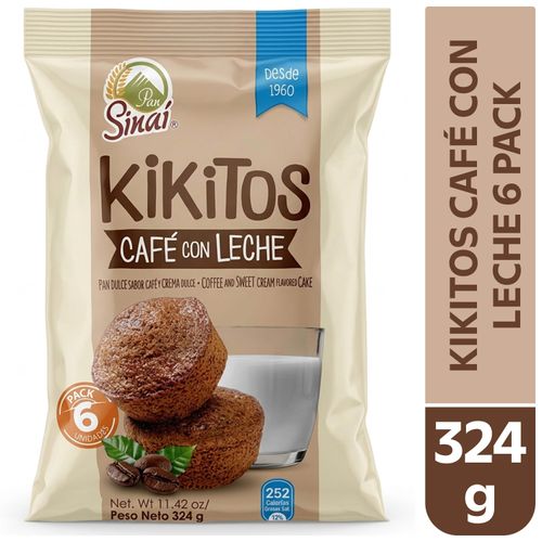 Kikitos Caf Con Leche 6 Pack 324gr