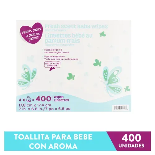 Toallitas Húmedas Parent´s Choice Aroma Fresco - 400 Uds