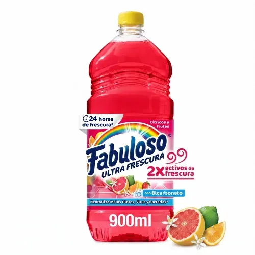 Desinfectante  Fabuloso Multiusos  Frescura Activa Antibacterial Bicarbonato y Cítricos - 900 ml
