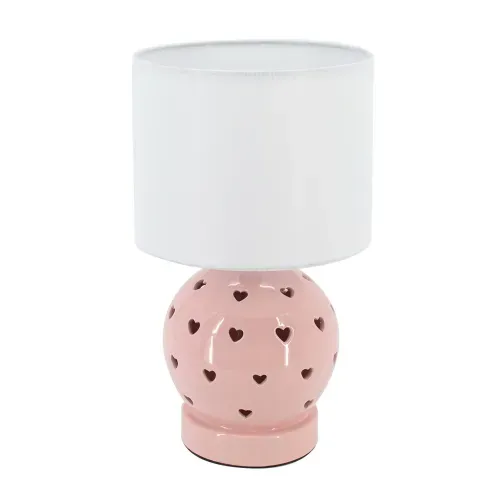 Lámpara redonda Mainstays Kids color rosado de cerámica con diseño de estrellas