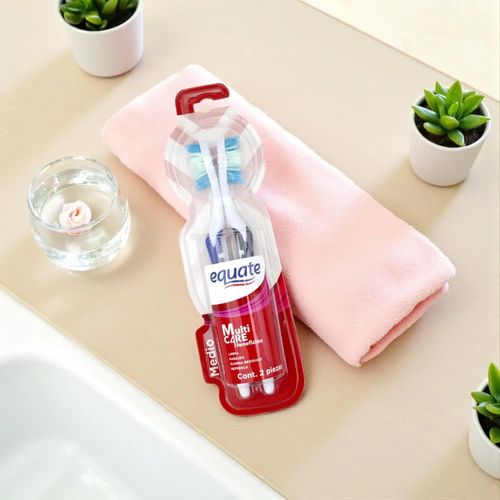 Cepillo de Dientes Equate Multi Care 4 beneficios 2 Pack