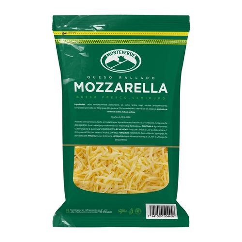Queso Monteverde mozzarella rallado - 227 g