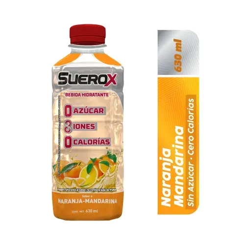 Bebida Hidratante Suerox Sin Azúcar Naranja Mandarina -630 ml