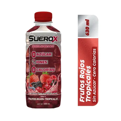 Bebida Hidratante Suerox Sin Azúcar Frutos Rojos - 630 ml