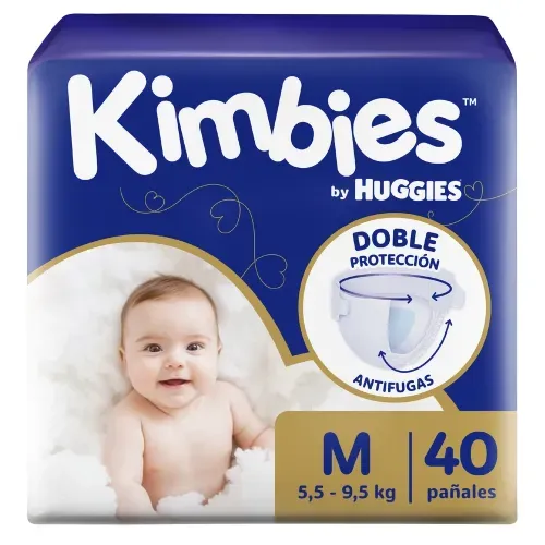 Pañales Kimbies Etapa 2/M - 40 Unidades
