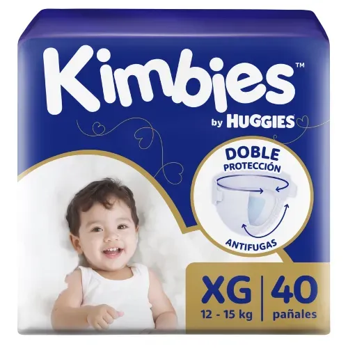 Pañales Kimbies Etapa 4/XG - 40 Unidades