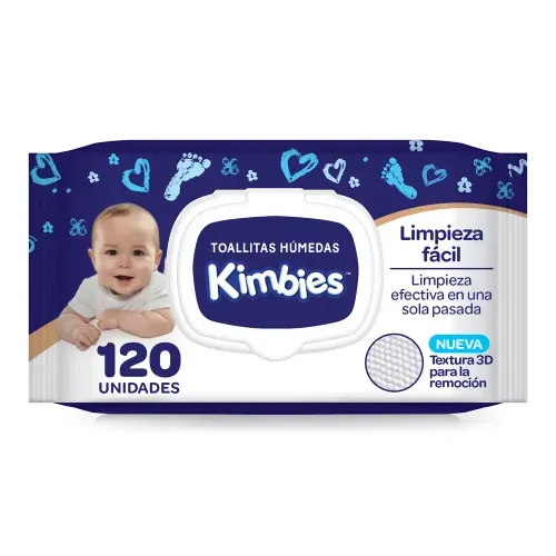 Toallas Húmedas Kimbies - 120 Unidades