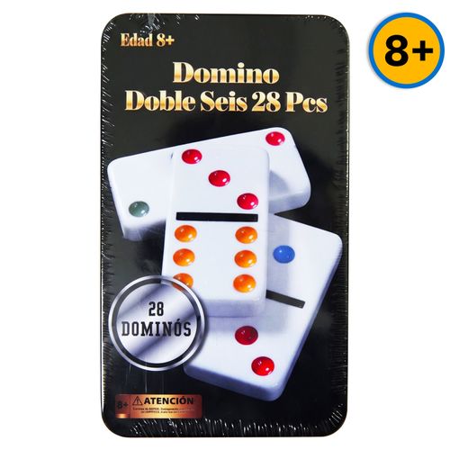Domino Dob Seis Puntos De Color 28piezas