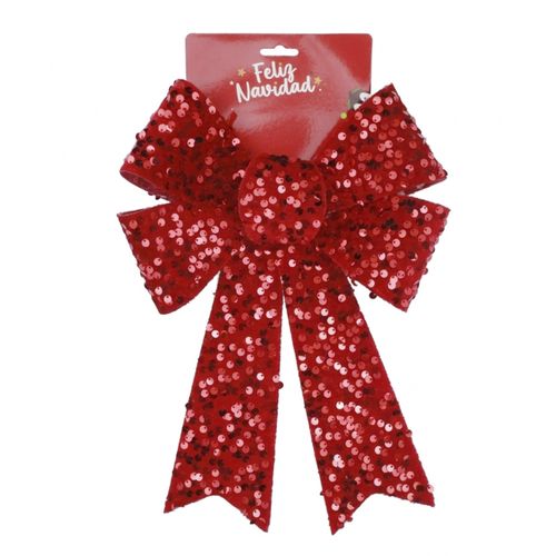 Lazo Decorativo Cs Rojo Navidad