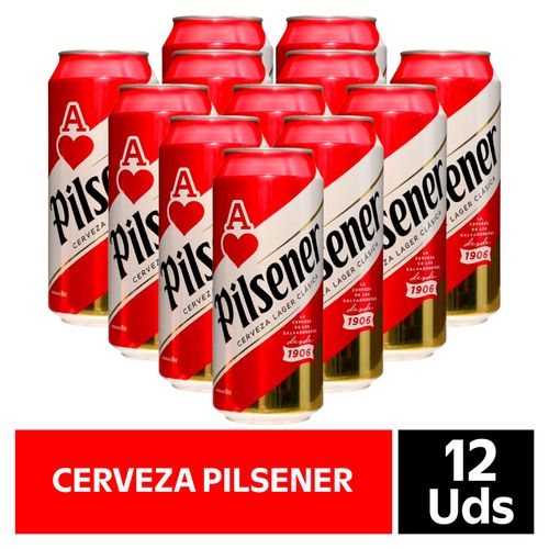 Cerveza Pilsener lata 12 pack –  180 oz