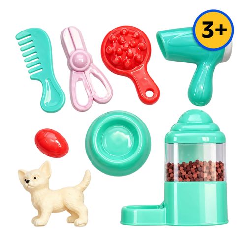 Mascota Sky con sus accesorios