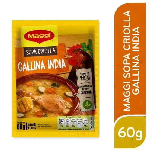 Sopa Criolla Maggi Gallina India Sobre - 60 g