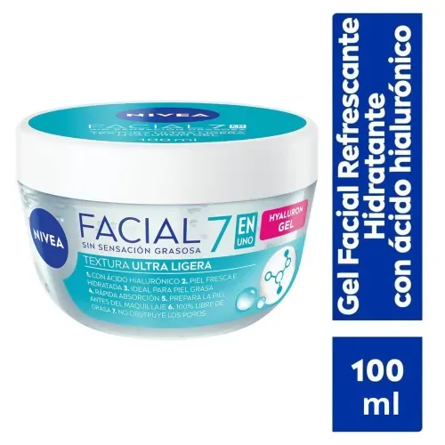 Gel Facial Nivea Refrescante Cuidado Facial Con Ácido Hialurónico - 100 ml
