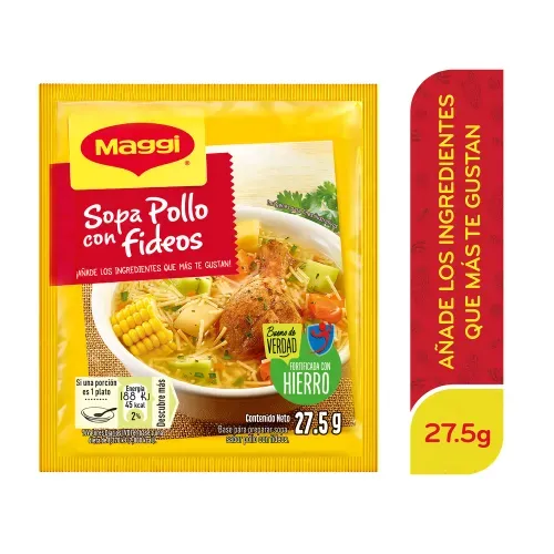 Sopa Maggi Pollo con Fideos Sobre - 27.5 g