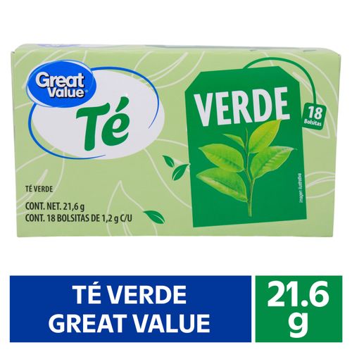 Té verde Great Value 18 sobres - 21.6 g