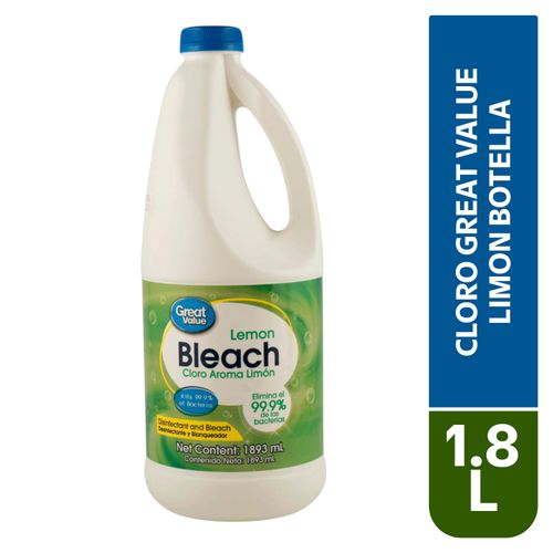 Cloro Great Value limón en botella - 1893 ml