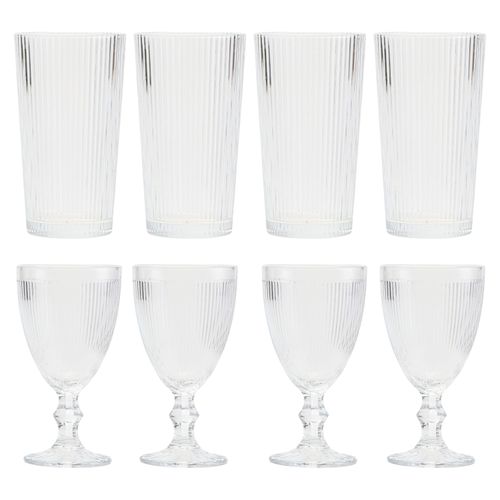 Ms Set De Vasos y Copas 8 Piezas