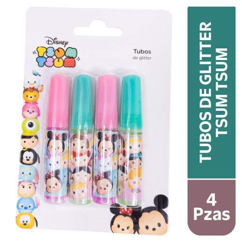 Tubos De Glitter 4 Piezas Tsum Tsum