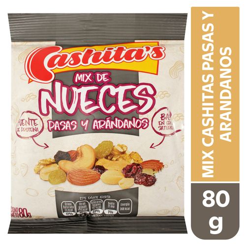Mix Cashitas Pasas Y Arándanos - 80 g